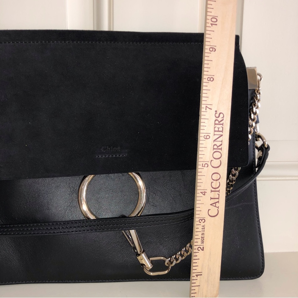 Chloe Black Suede and Leather Faye Bag - Picture 4 of 15